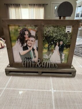 Mr & Mrs Double Photo Frame